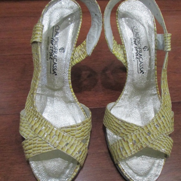 Snakeskin Slingbacks Size 38 / 8 - Picture 2 of 8